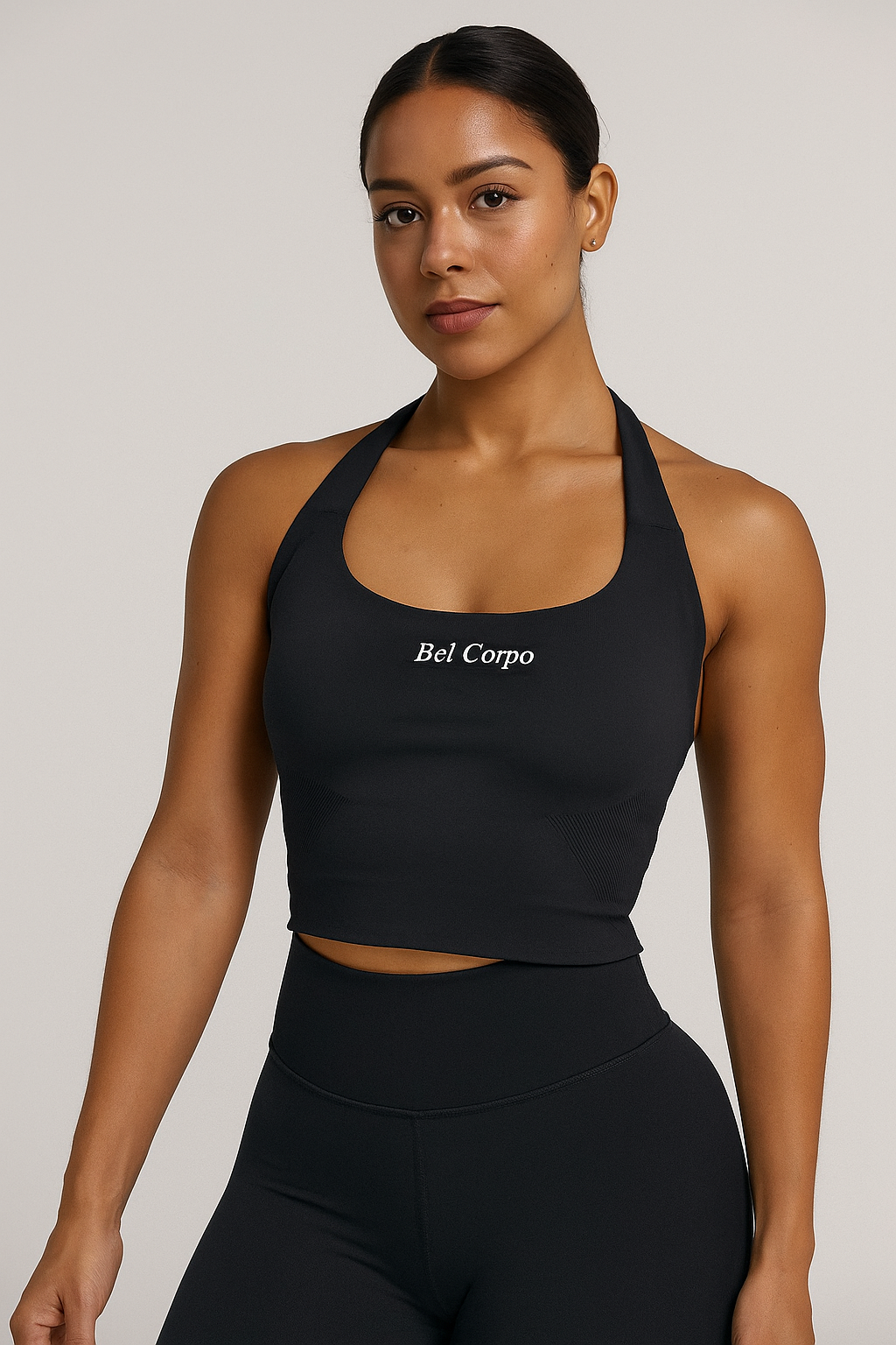 Crop top halter deportivo