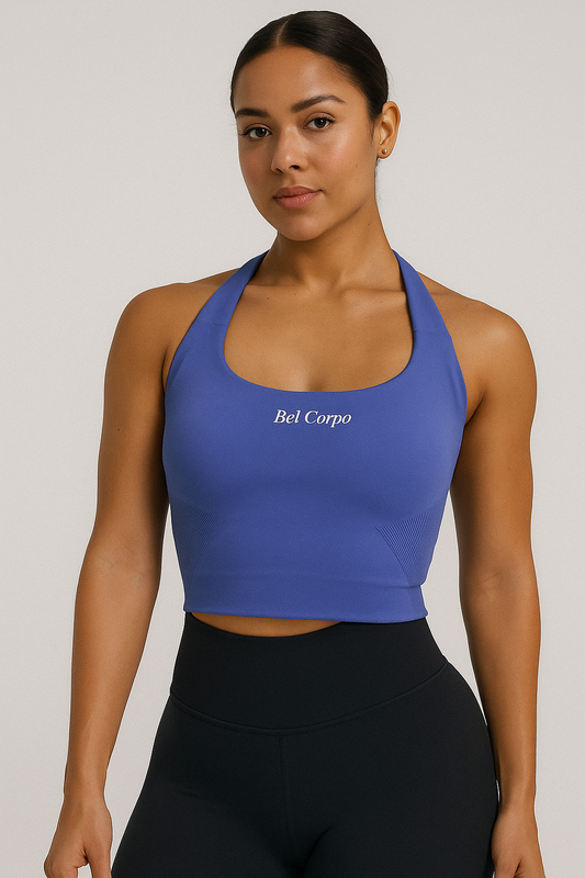 Crop top halter deportivo